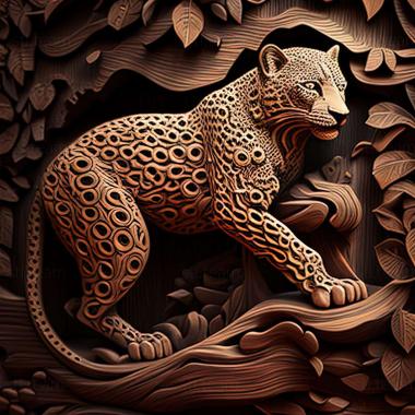 3D model The Leopard of Rudraprayag famous animal (STL)